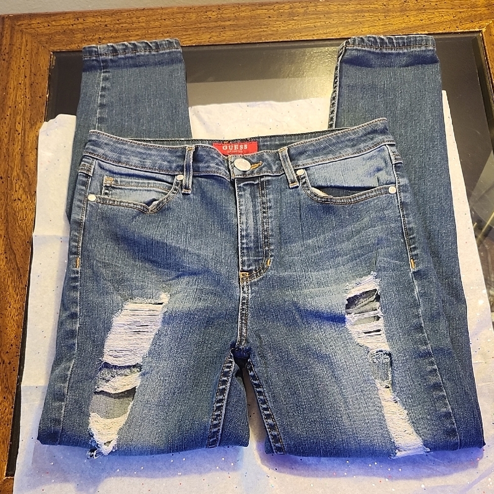 Guess Denim Duo in Blue and White - Picture 3 of 8